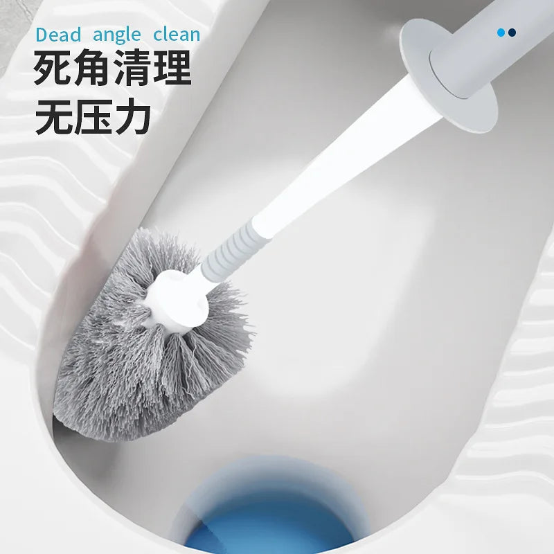 Toilet cleaning brush with flexible support - view 2