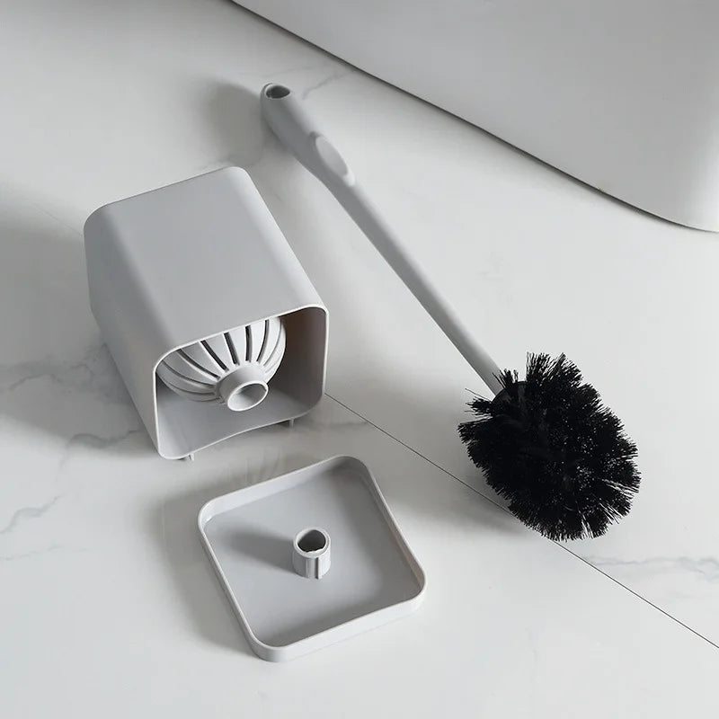 Long hair wc brush with wall drying support - view 5