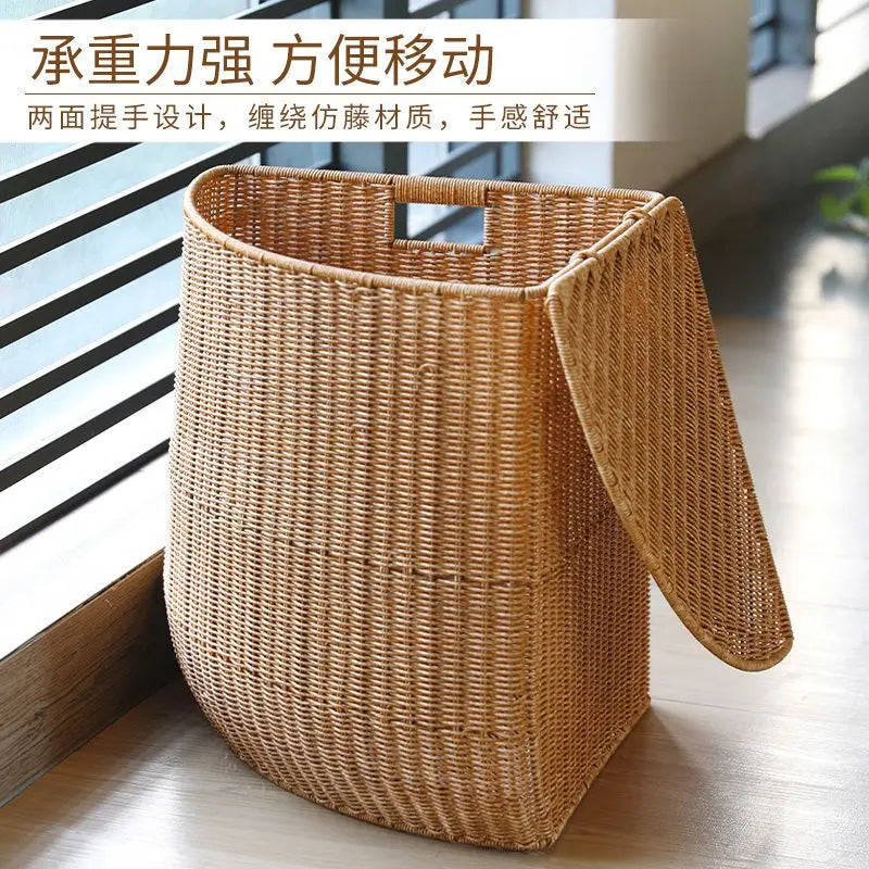 Woven dangle basket for linen and home storage - view 3