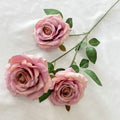 Artificial flowers in decorative pink velvet for indoor use - Dark Pink