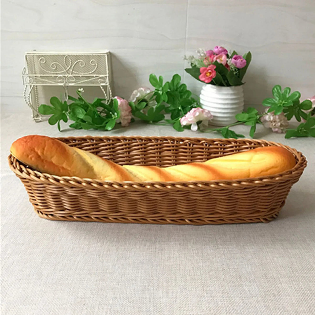 Oval baskets imitation rattan for large fruit and vegetables - view 3