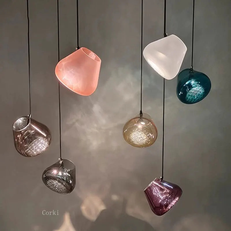 Glass chandelier design for kitchen bar and restaurant - view 2