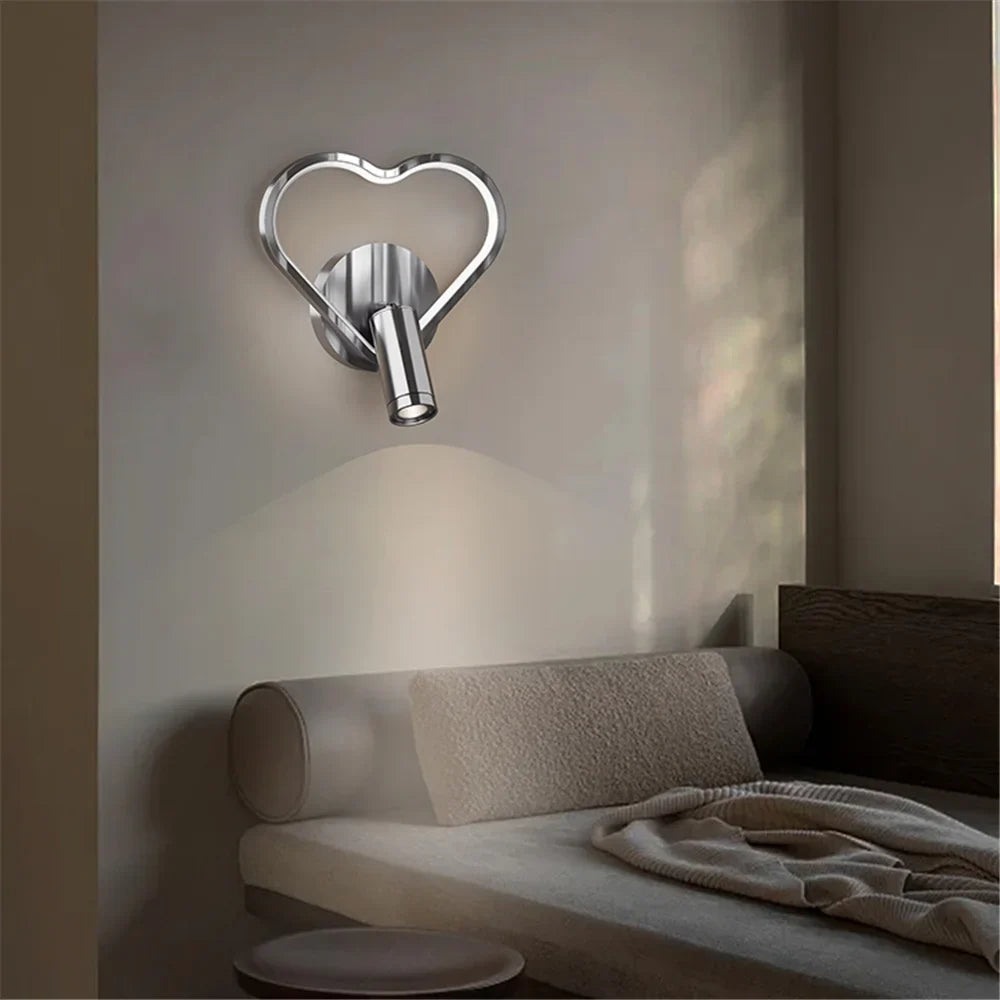 Modern LED wall sconce in chrome for interior design - view 5