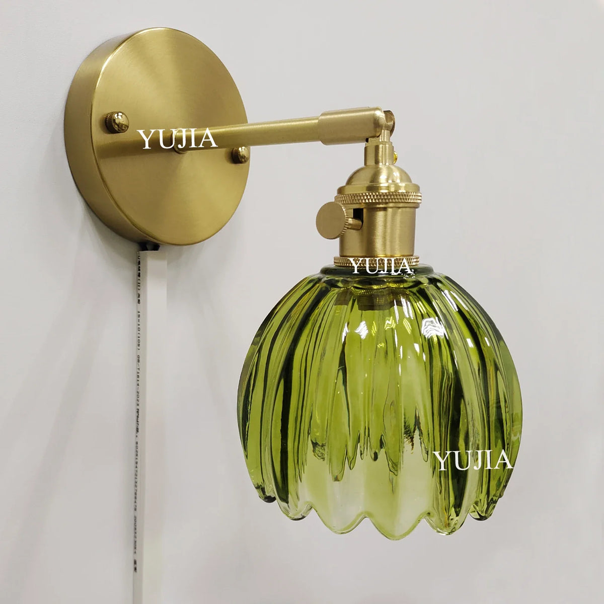 Japanese retro floral glass wall sconce modern and chic design - view 2
