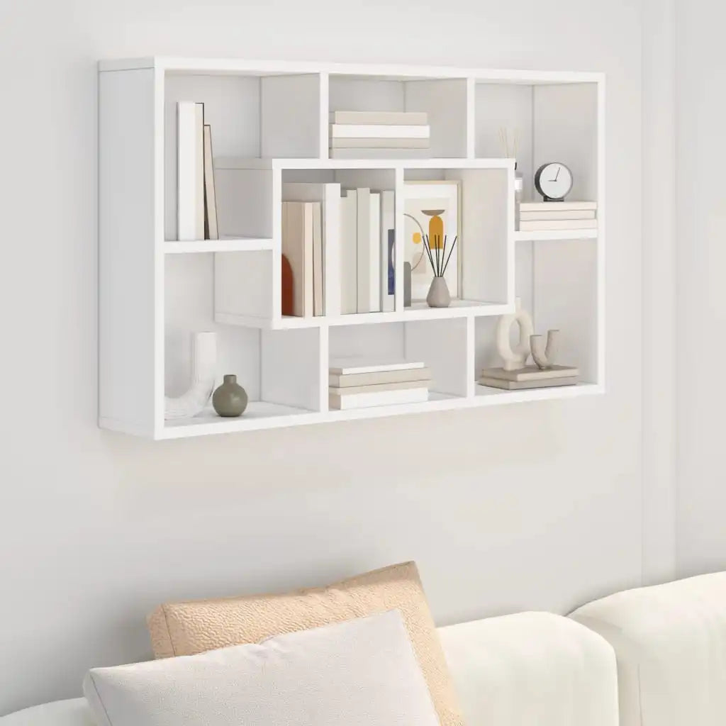 Wooden wall shelf engineering modern simple design for interior