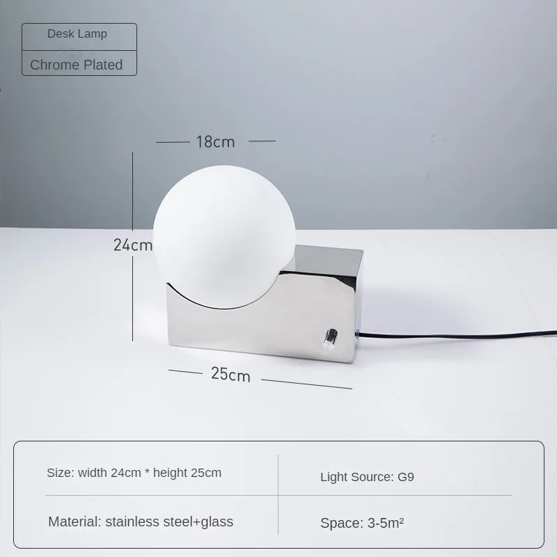 Creative wall sconce in stainless steel for modern interior - Warm White (2700-3500K) / Silver Desk Lamp