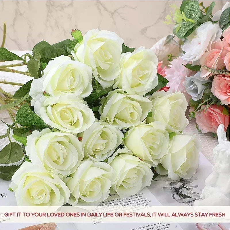 50 artificial silk rose wines for decoration and festive events - view 7