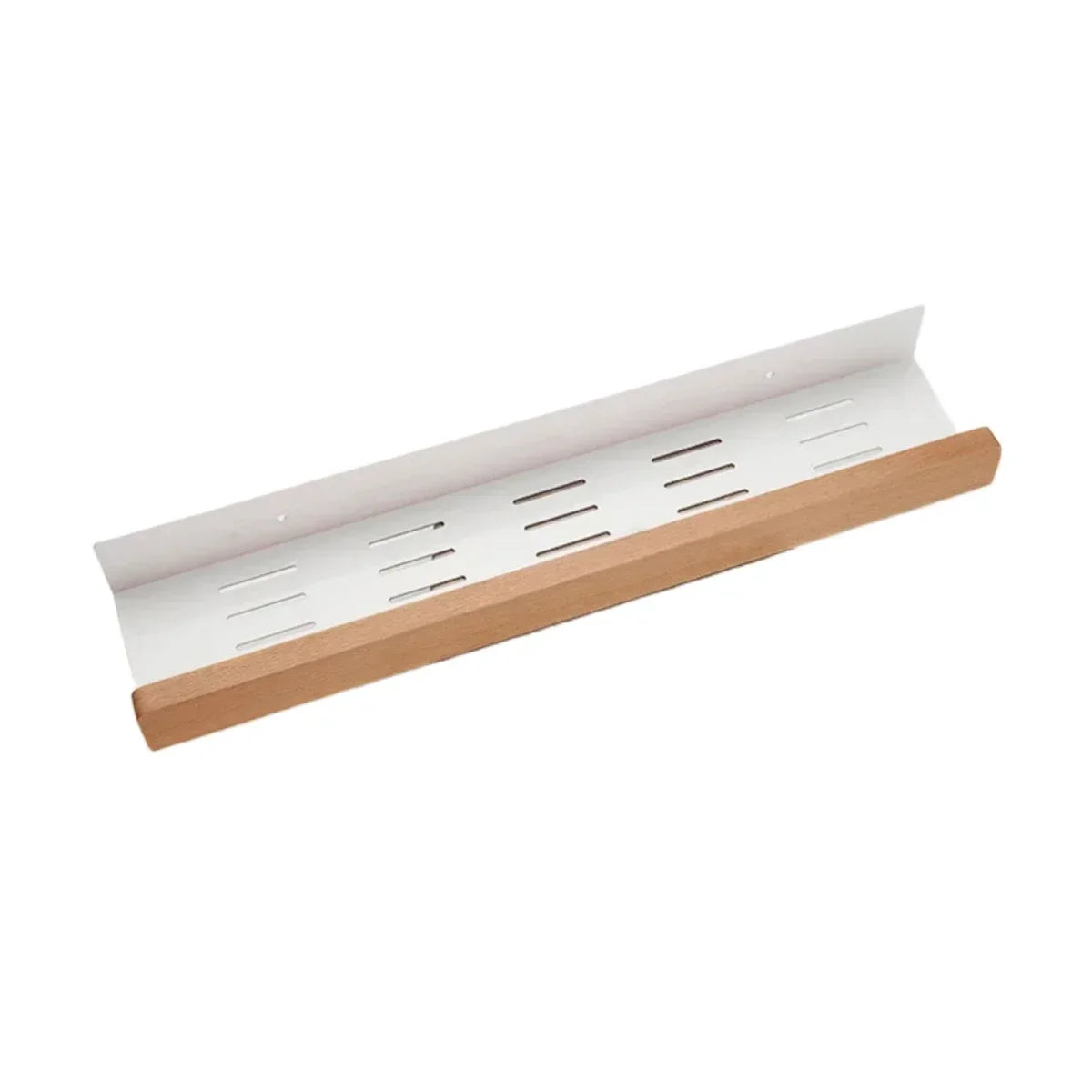 Charming Wall-Mounted Wooden Kitchen Spice Rack - B / 11X30CM