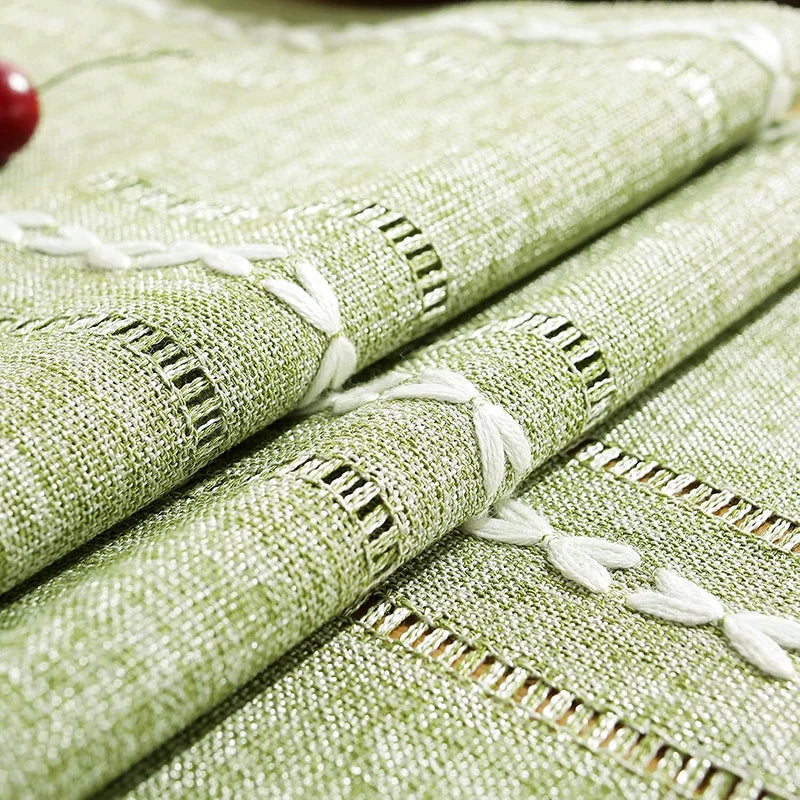 Rustic bohemian table runner braided fringe stripes - view 6