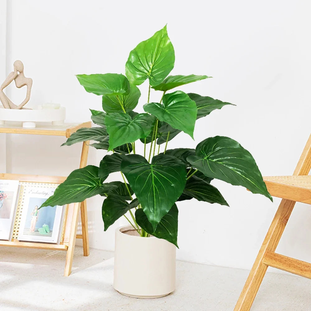 Tropical Artificial Monstera Plant, 75 cm with 24 Leaves - view 2