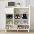 Minimalist storage cabinet with adjustable shelves and wooden feet - N657P19981617W