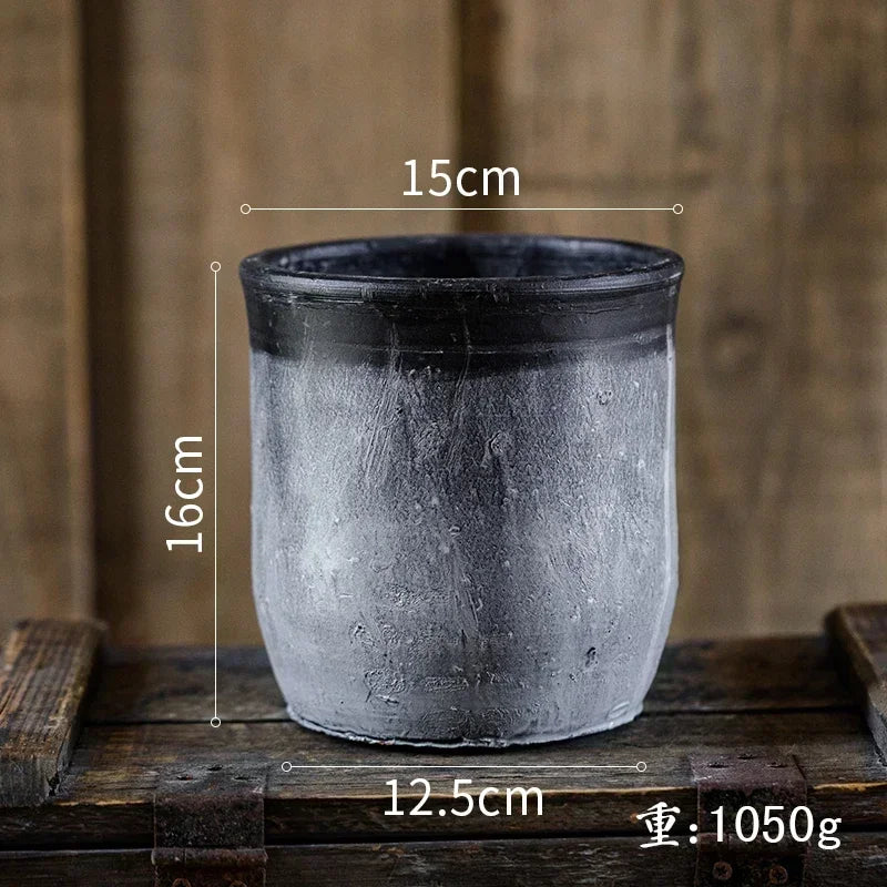 Rustic pottery gardeners for interior and exterior decoration - 62