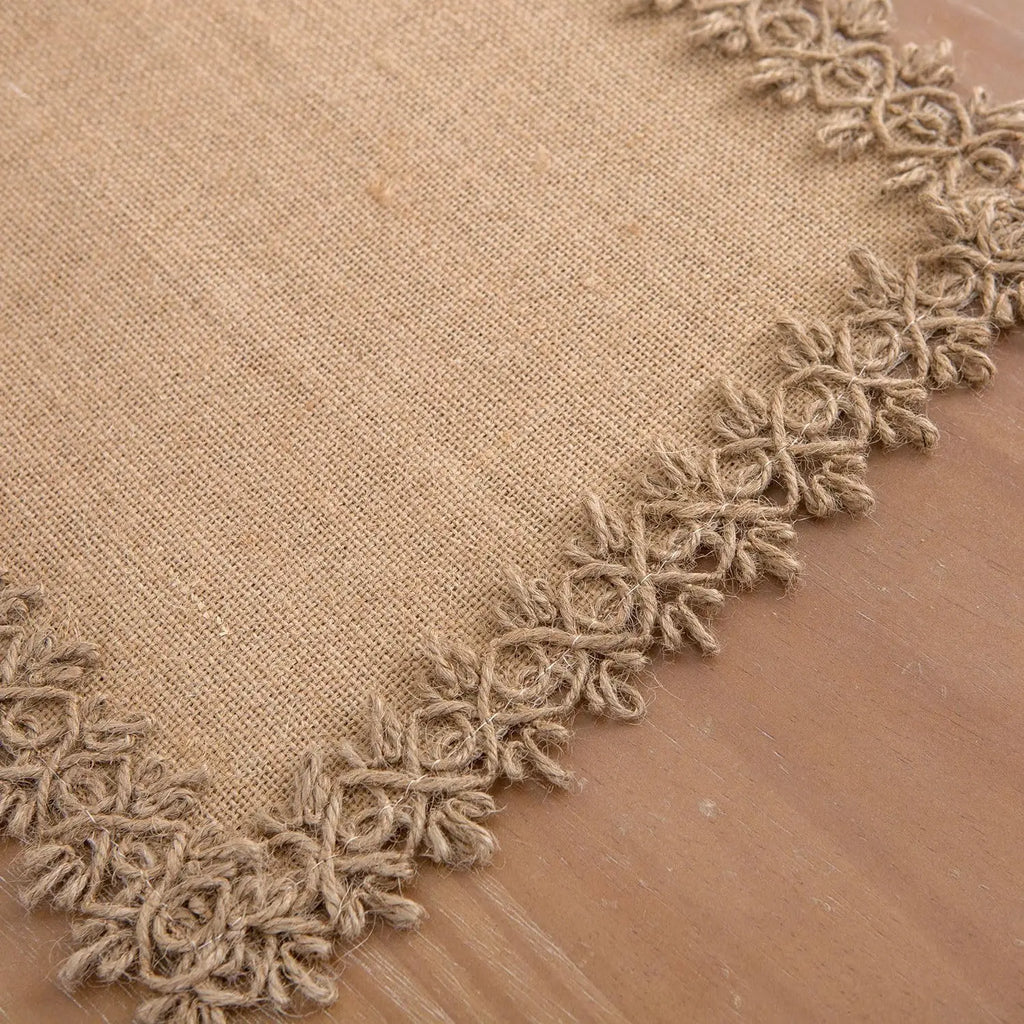 Rustic Macrame Table Runner, Beige Bohemian Style - view 7