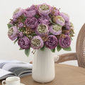 Bouquet of silk peonies for artificial decoration