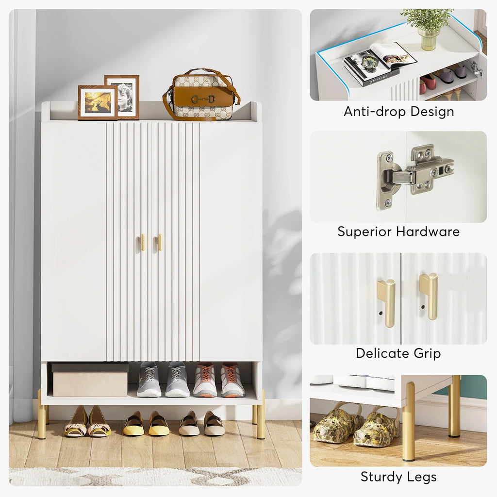 Six-level shoe cabinet with adjustable shelves - view 5