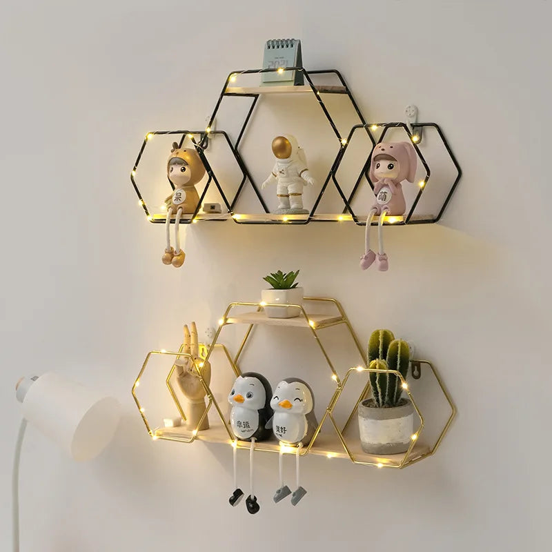 Creative wall shelf in iron for hanging cosmetic storage - view 4