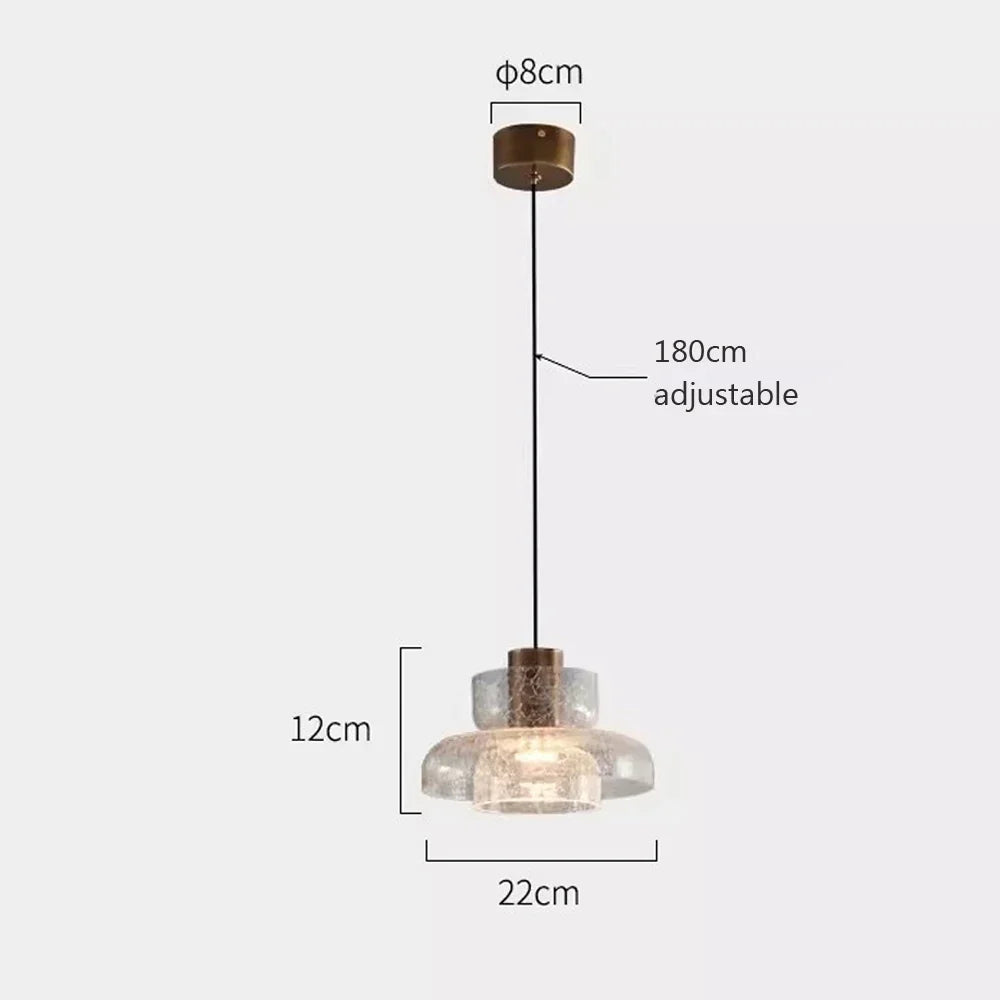 LED glass back pendant light for modern lighting and elegant atmosphere - view 4