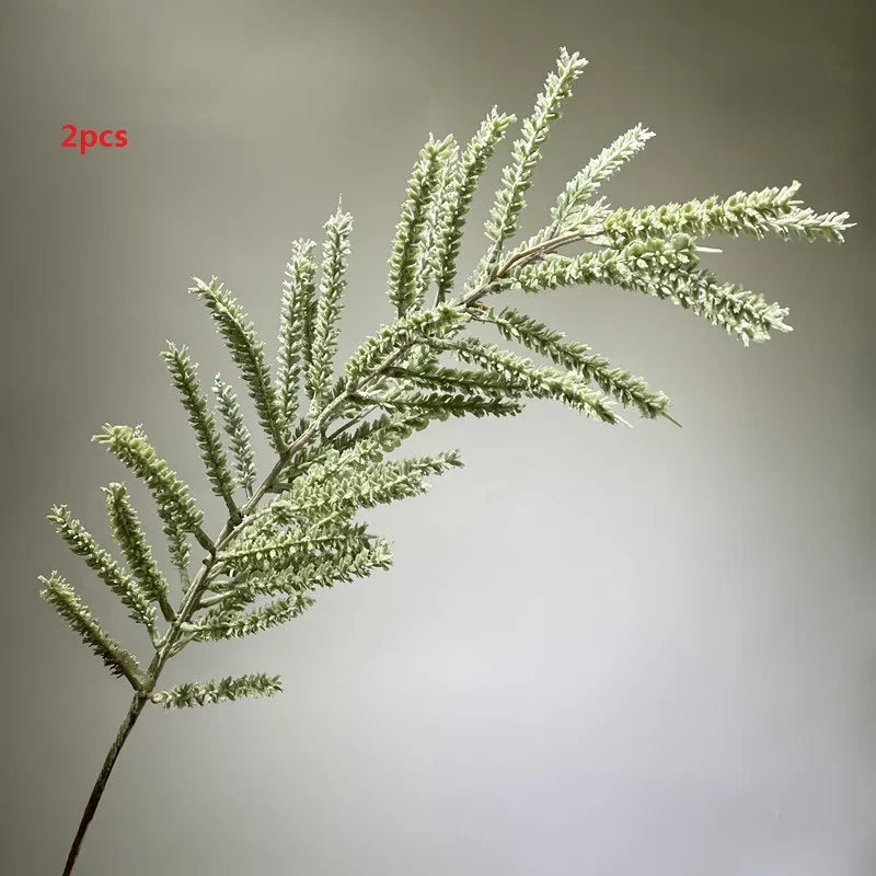Artificial wheat grass natural decoration for indoors - 2 Pieces Gray Green