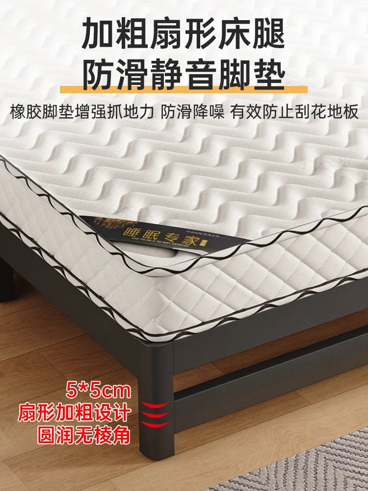 Single tatami bed frame, modern and simple home master bedroom, 1.8-meter double iron bed - view 3