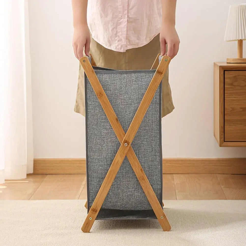 Large capacity foldable storage basket for linen and accessories - view 5