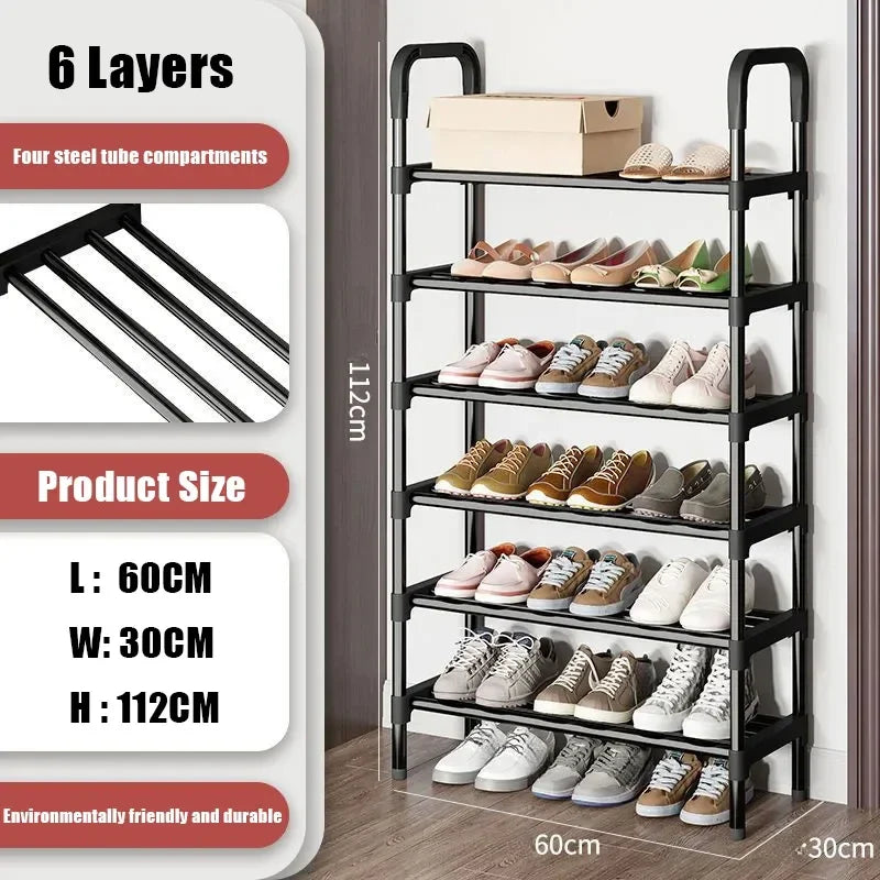 Metal shoe shelf with 5 levels gain of trendy place - 6 couches