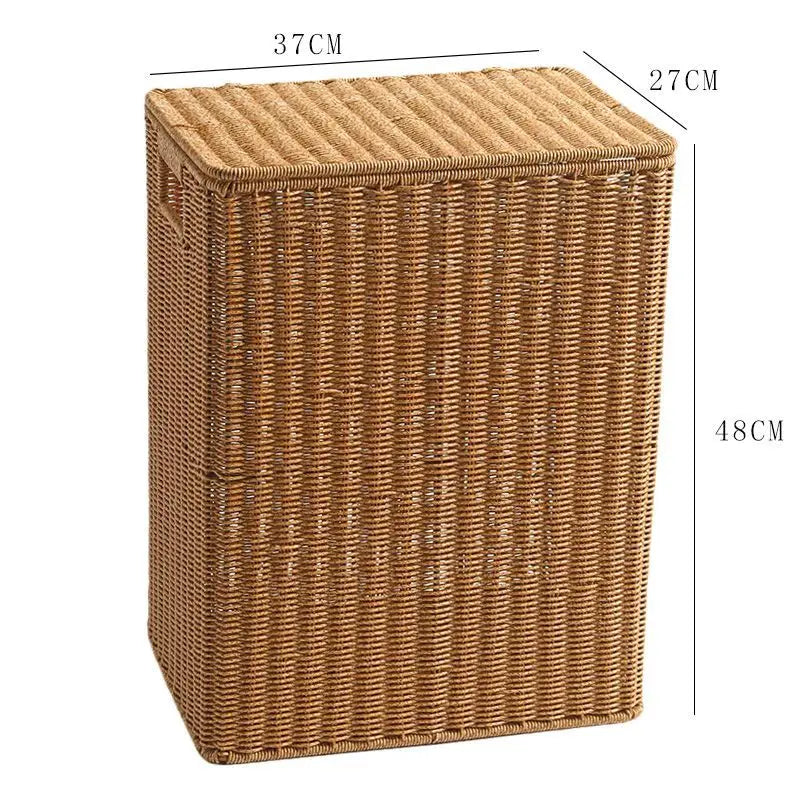 Woven dangle basket for linen and home storage - 37 27 48 cm