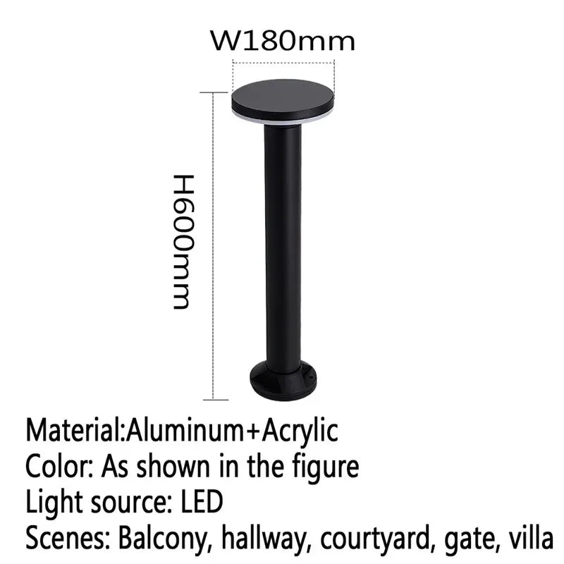 Outdoor led garden lamp contemporary design for villa - P  H60CM Electric