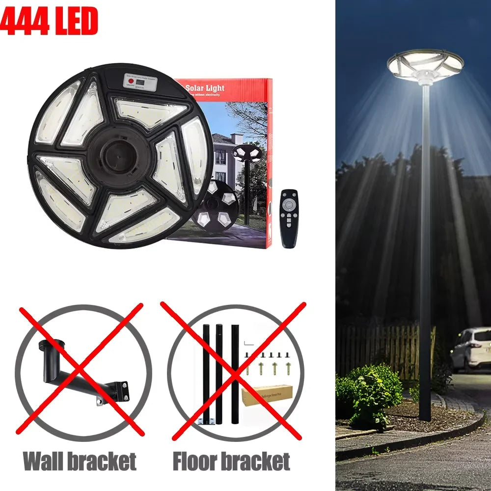 Round solar lamp for garden and outdoor lighting - GJX-UHLN444