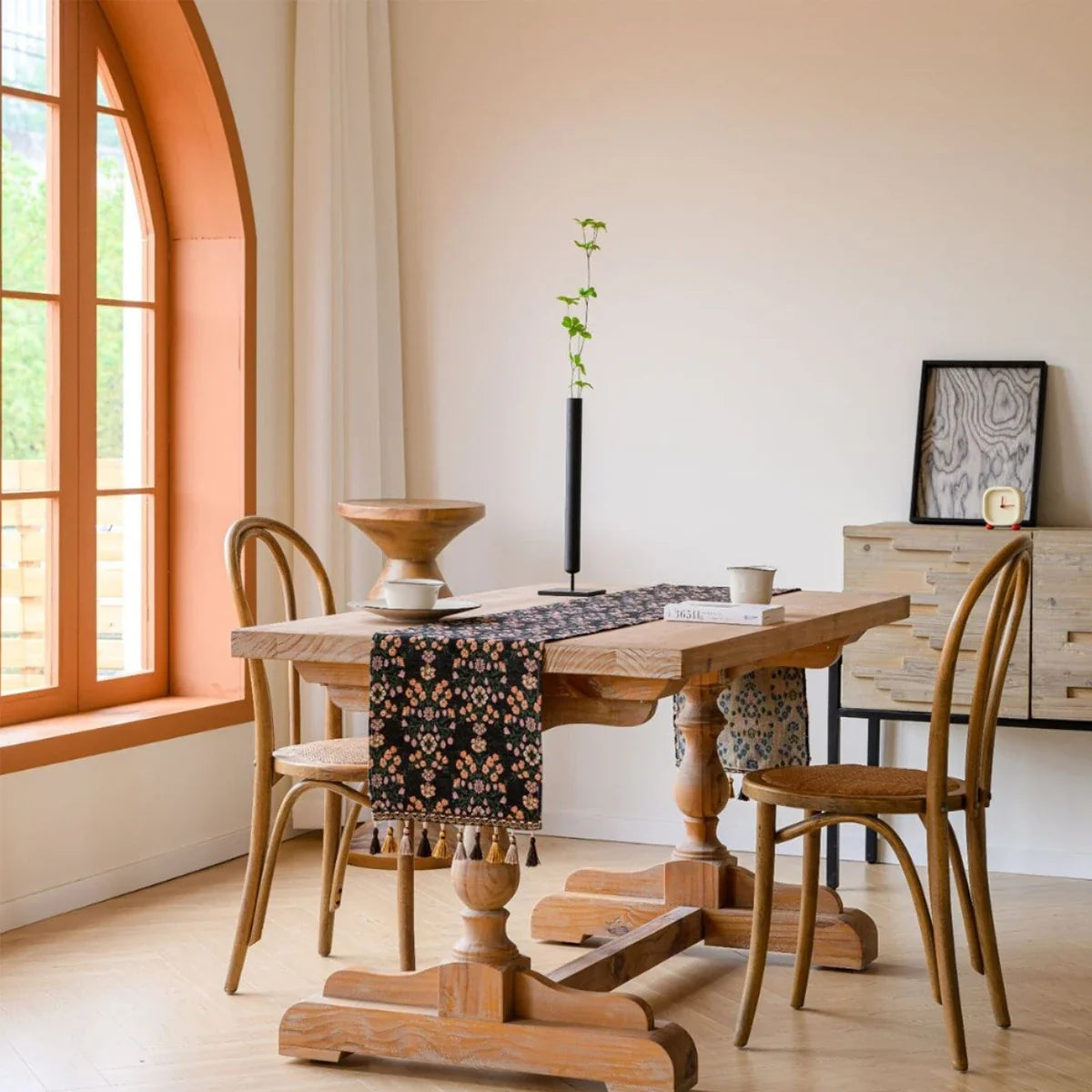 Jacquard table runner champetre animal motifs pommon - 33x120cm(13x47inch)