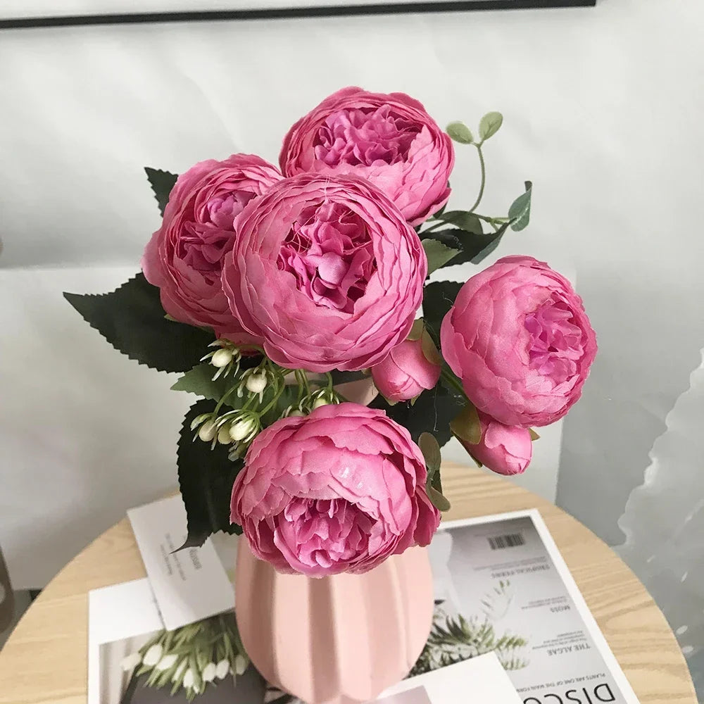 Bouquet of artificial peonies for wedding decoration and home - 7
