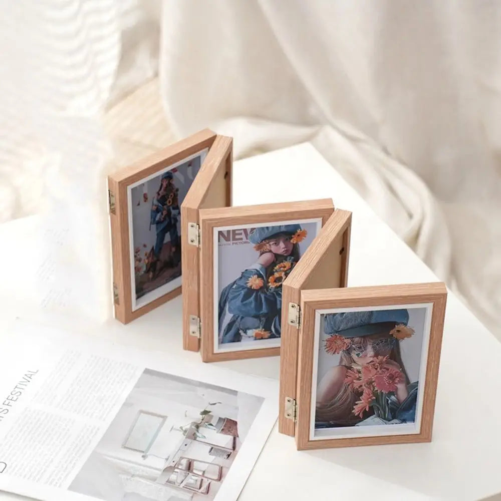 Foldable wooden photo frame for office album - view 5