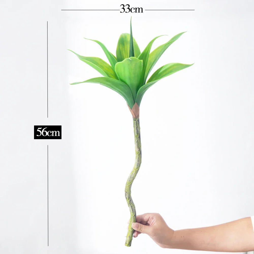 Artificial Palm Tree with Succulents, S/L Sizes - L 56cm
