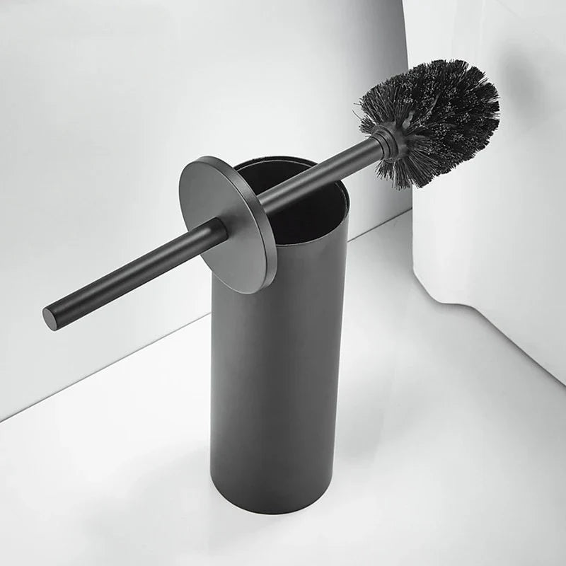 Stainless steel cleaning brush with wall support for bathroom - view 2