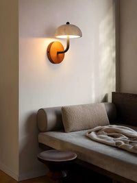 Simple bedside lamp wall sconce with natural atmosphere