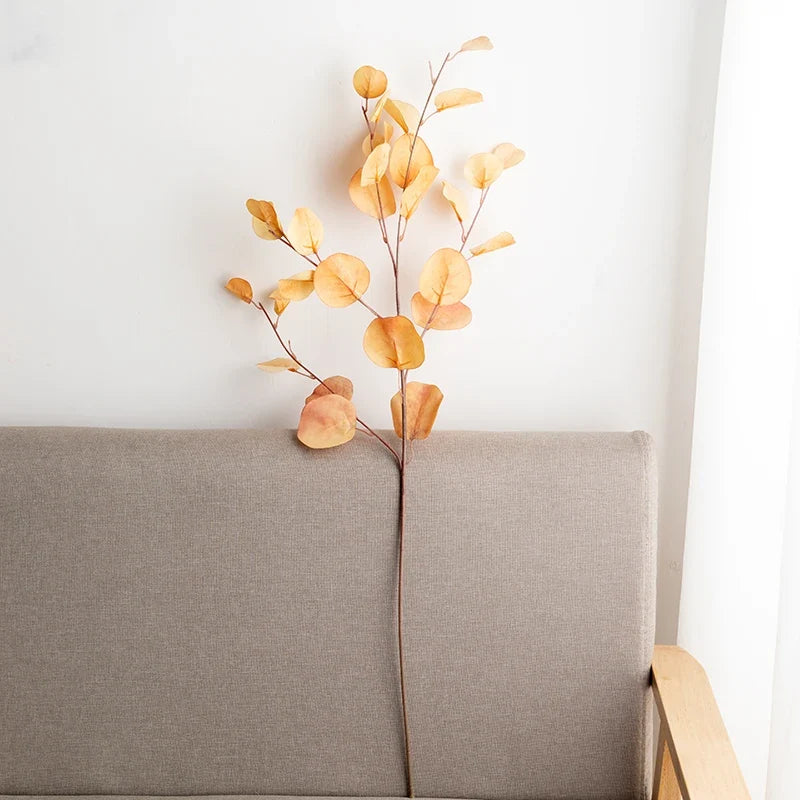 Artificial plant eucalyptus for autumn decoration and DIY arrangements - Champagne