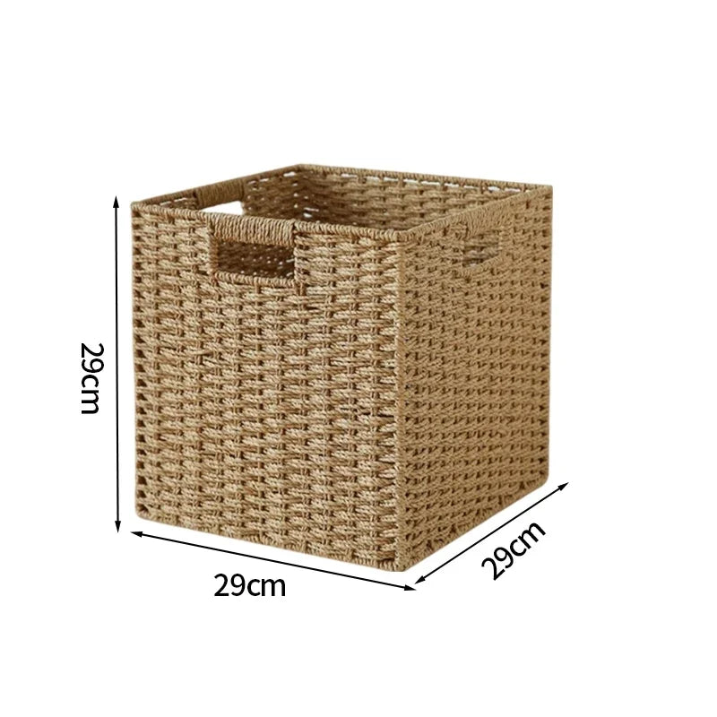 Wicker picnic basket for various storage - S4 29x29x29cm