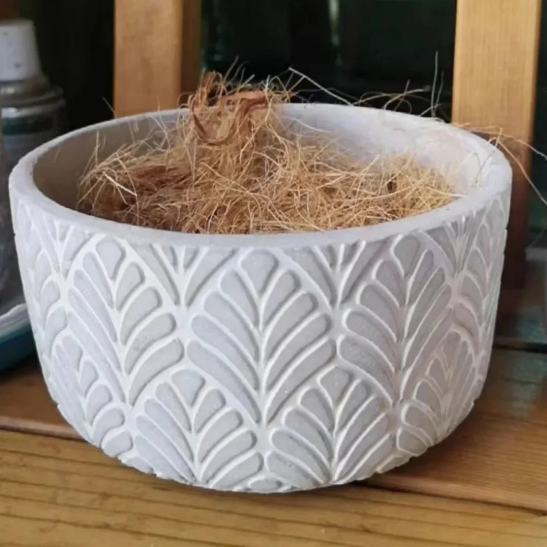Silicone mould for flower pot concrete pattern sheets