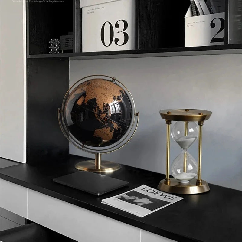Vintage Nordic metal hourglass for artisanal decoration - view 2