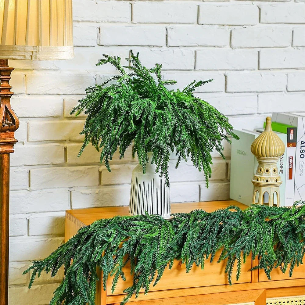 Artificial pine branch for Christmas decoration at home - view 3