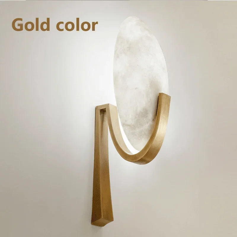 Nordic wall sconce in copper and marble modern design to led - 50CM Gold / Cool Light / 100-260v
