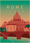 Vintage World Cities Paper Poster, A3 or A4, Design 51 - 51 / A3 16.5 x 11.8 inches