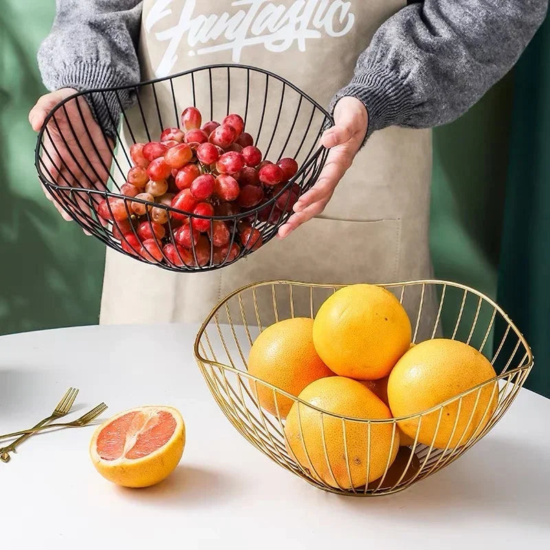 Modern iron fruit basket for storage and presentation - view 2