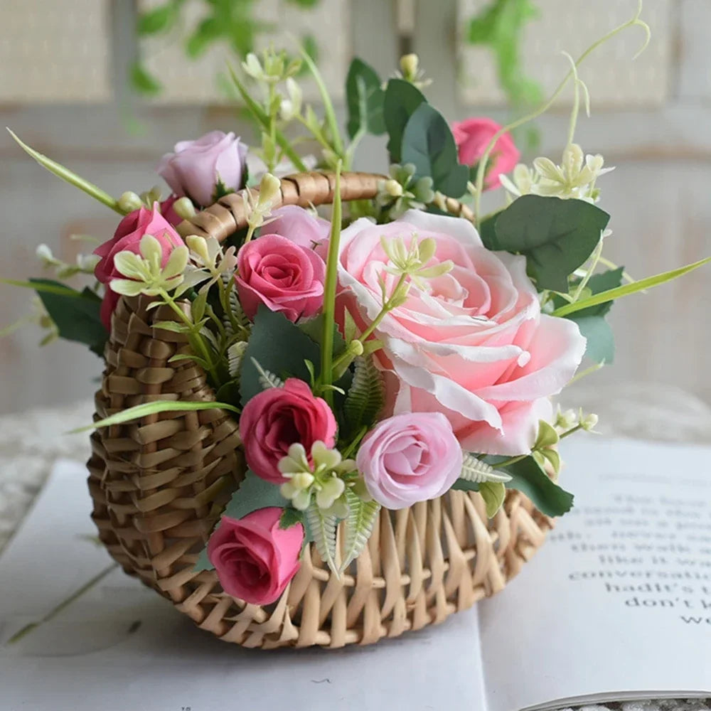 Wicker basket for flowers and storage - view 5