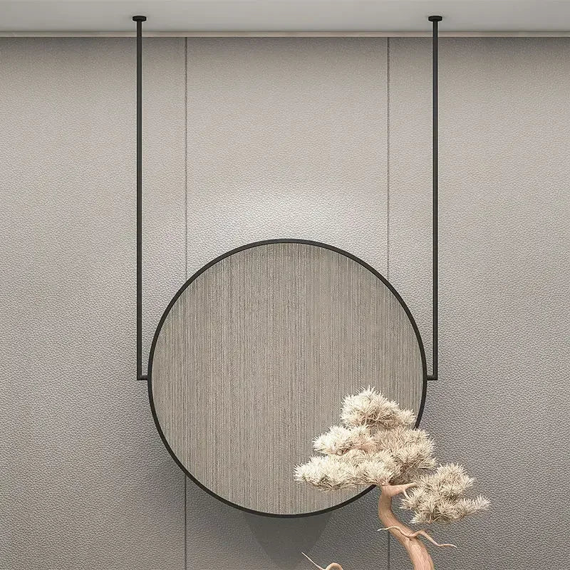 Round wall mirror in gold metal decorative elegant accessory - 40Black Double-Sided