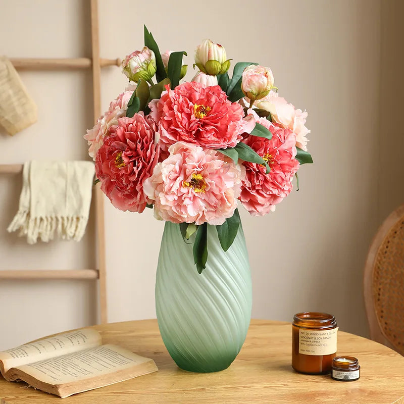 Large artificial peony flowers for elegant decoration - view 4