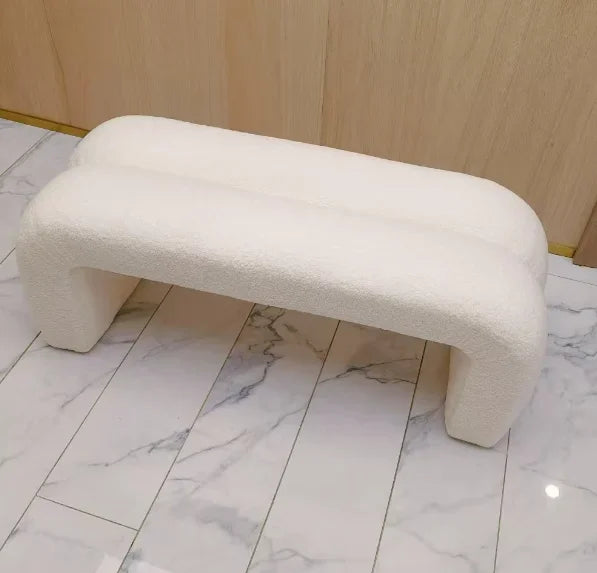 Lamb wool bench for indoor and outdoor use - 100cm-A2