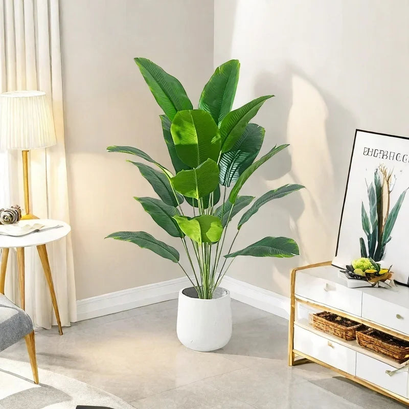 Artificial banana plants and tropical palms for festive decoration - view 3