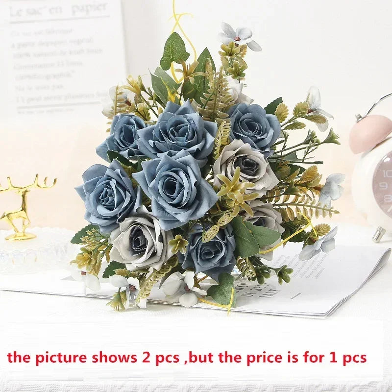 Bouquet of artificial rose wines for decoration and party gift - Dark Blue