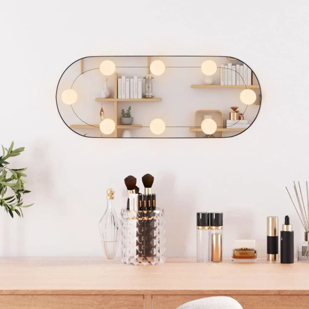 Oval wall mirror with led lights for interior decoration - view 6