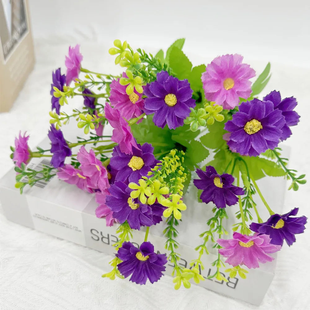 Uv-resistant artificial flower set for outdoor decoration - Purple Red Lotus